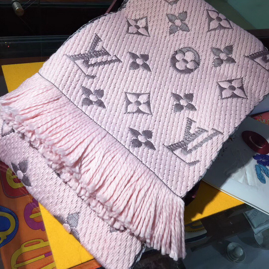 LOGOMANIA SCARF, LOUIS VUITTON LV SCARF, 68.9 x 11.8 inches, 94% wool, 6% silk