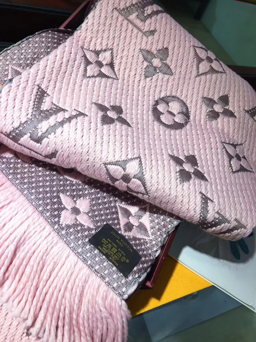 LOGOMANIA SCARF, LOUIS VUITTON LV SCARF, 68.9 x 11.8 inches, 94% wool, 6% silk