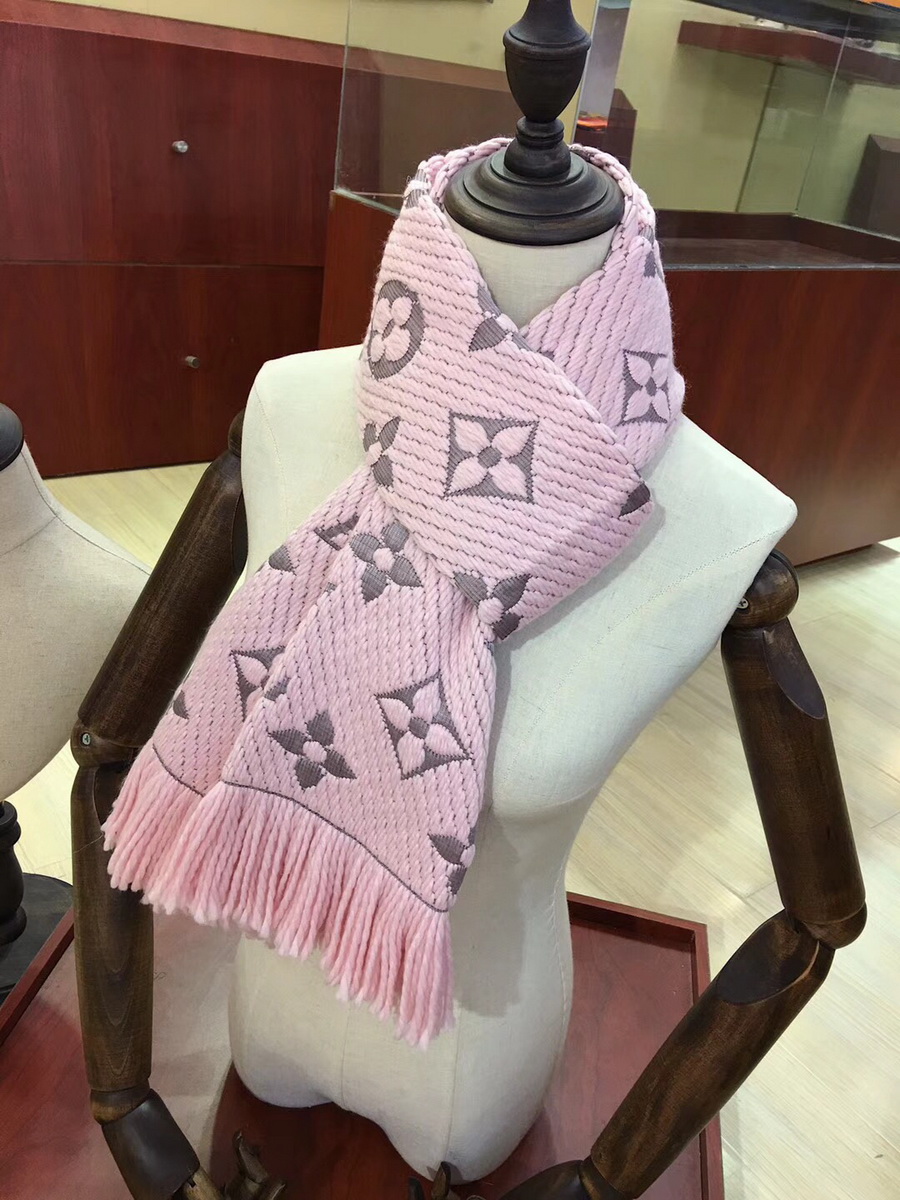 LOGOMANIA SCARF, LOUIS VUITTON LV SCARF, 68.9 x 11.8 inches, 94% wool, 6% silk