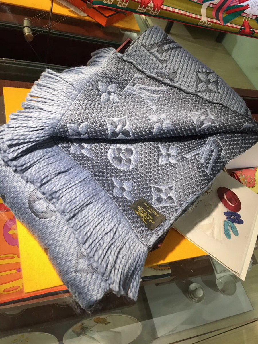 LOGOMANIA SCARF, LOUIS VUITTON LV SCARF, 68.9 x 11.8 inches, 94% wool, 6% silk