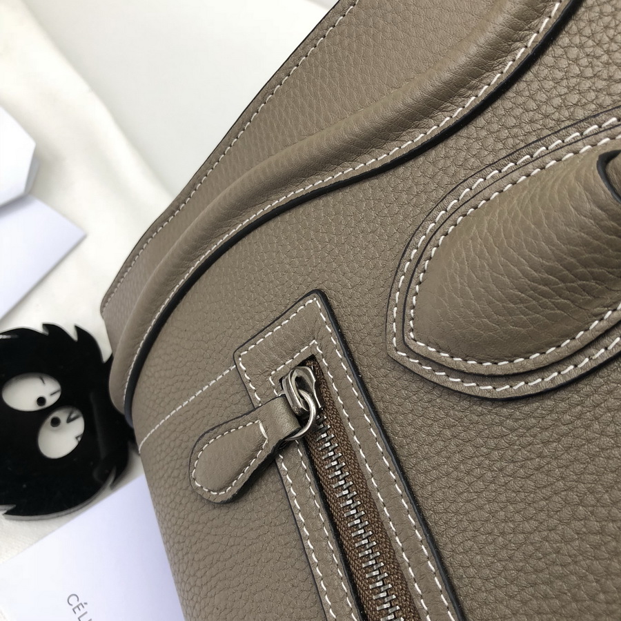 MICRO LUGGAGE HANDBAG IN DRUMMED CALFSKIN