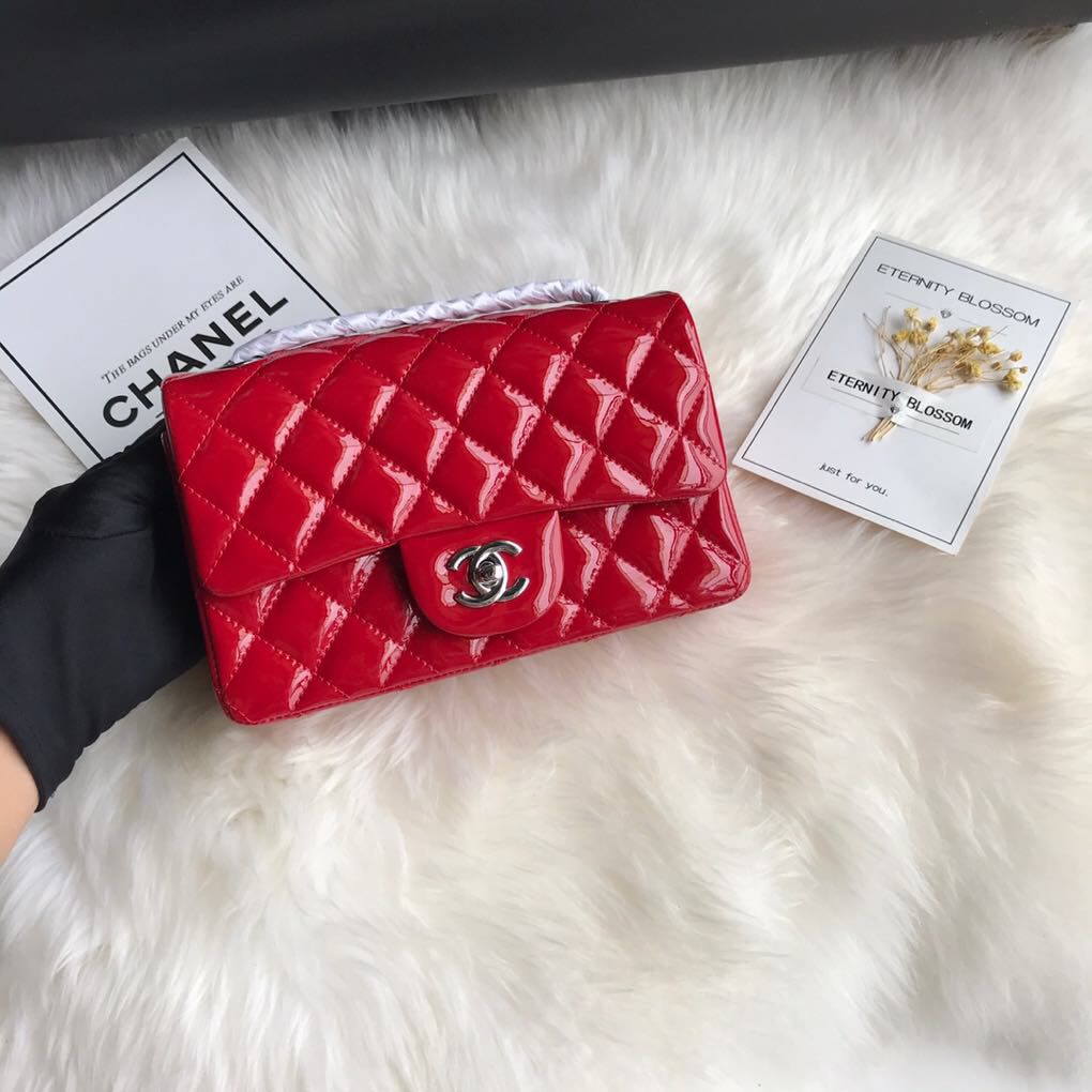 A01116, New Mini Classic Handbag, Chanel handbag, Calfskin, 20CM / 8 INCHES