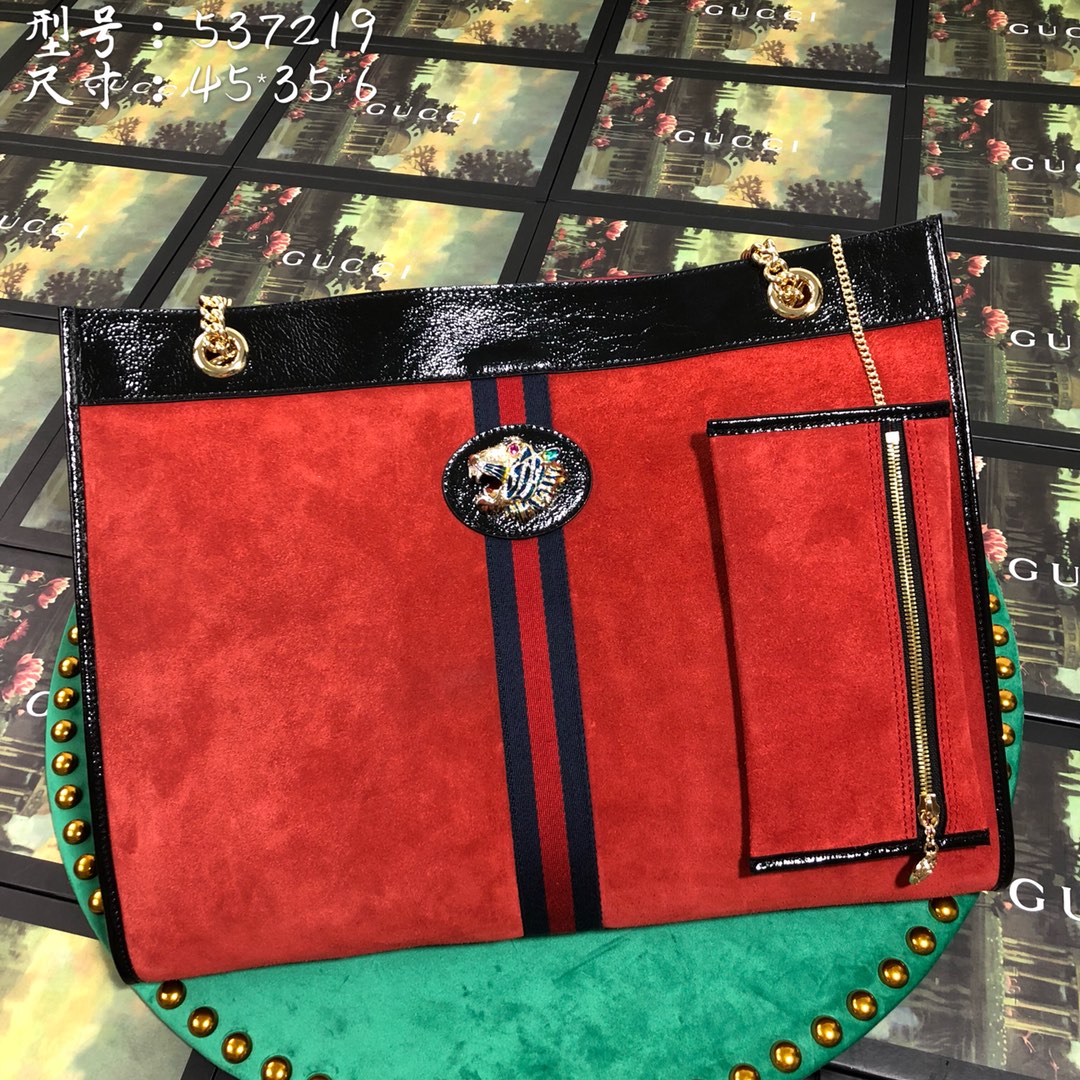 537219, Large tote with tiger head, GUCCI Handbags