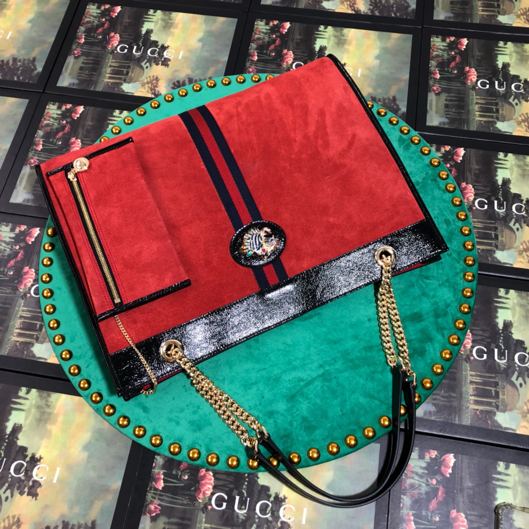 537219, Large tote with tiger head, GUCCI Handbags