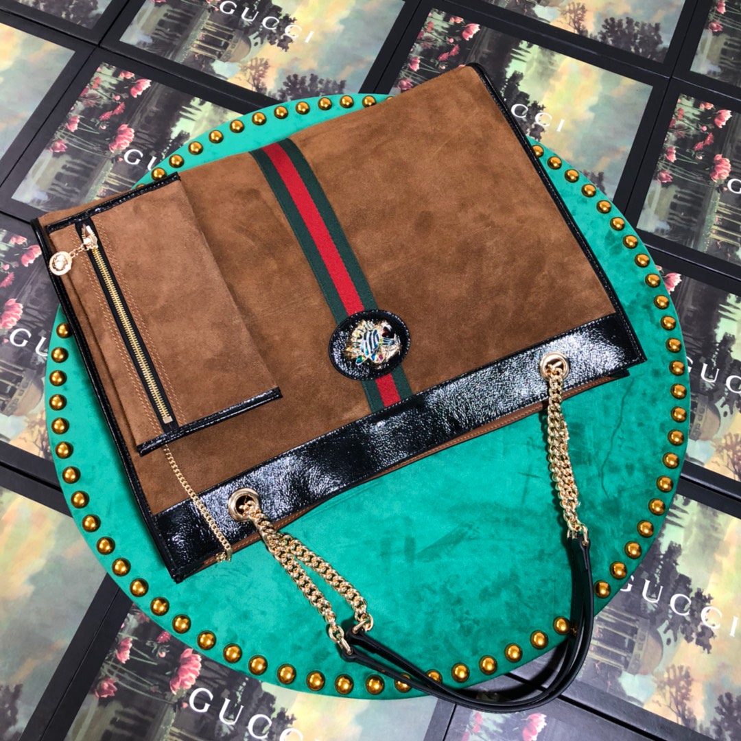 537219, Large tote with tiger head, GUCCI Handbags
