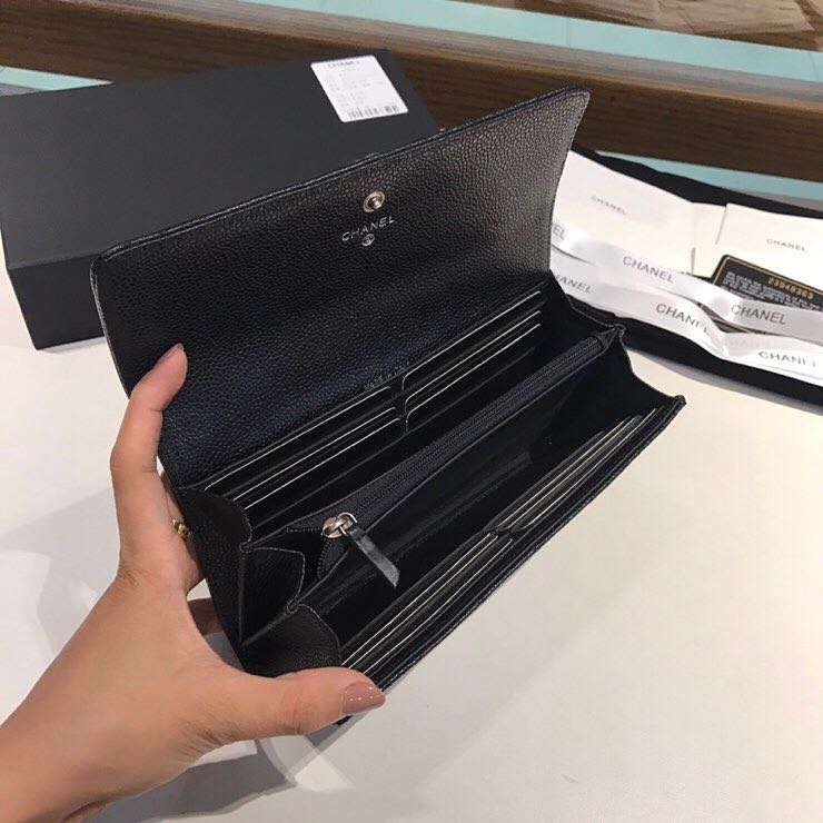 BOY CHANEL Flap Wallet, CAVIAR CALFSKIN