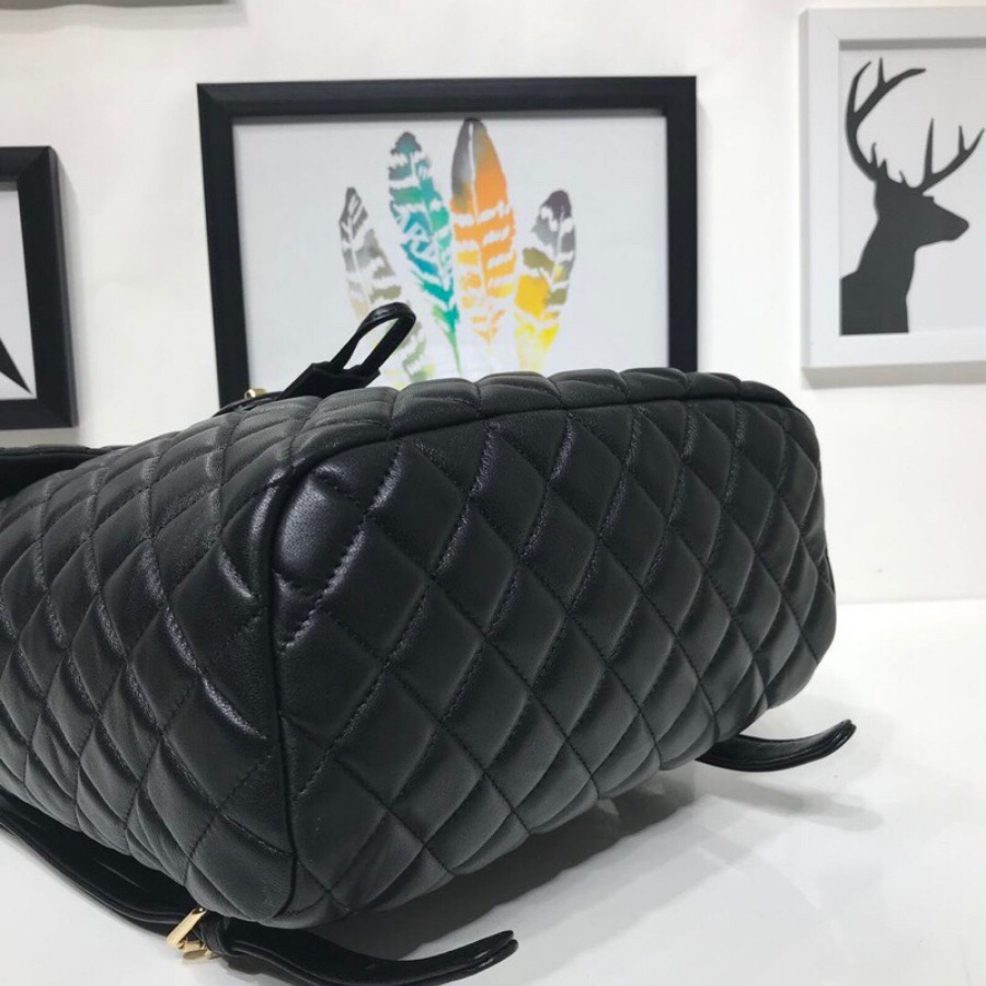 Chanel Backpack, Lambskin, Gold-Tone Metal