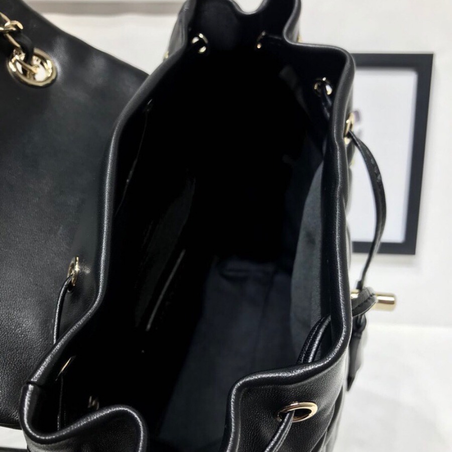 Chanel Backpack, Lambskin, Gold-Tone Metal