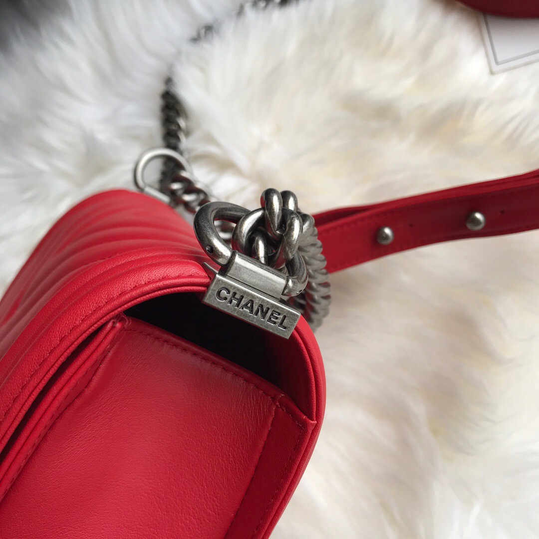 A67085, Small BOY CHANEL Handbag, Calfskin