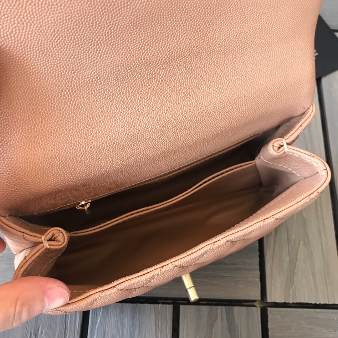 A92990, Small Flap Bag with Top Handle, CHANEL Handbags, Caviar, Grained Calfskin