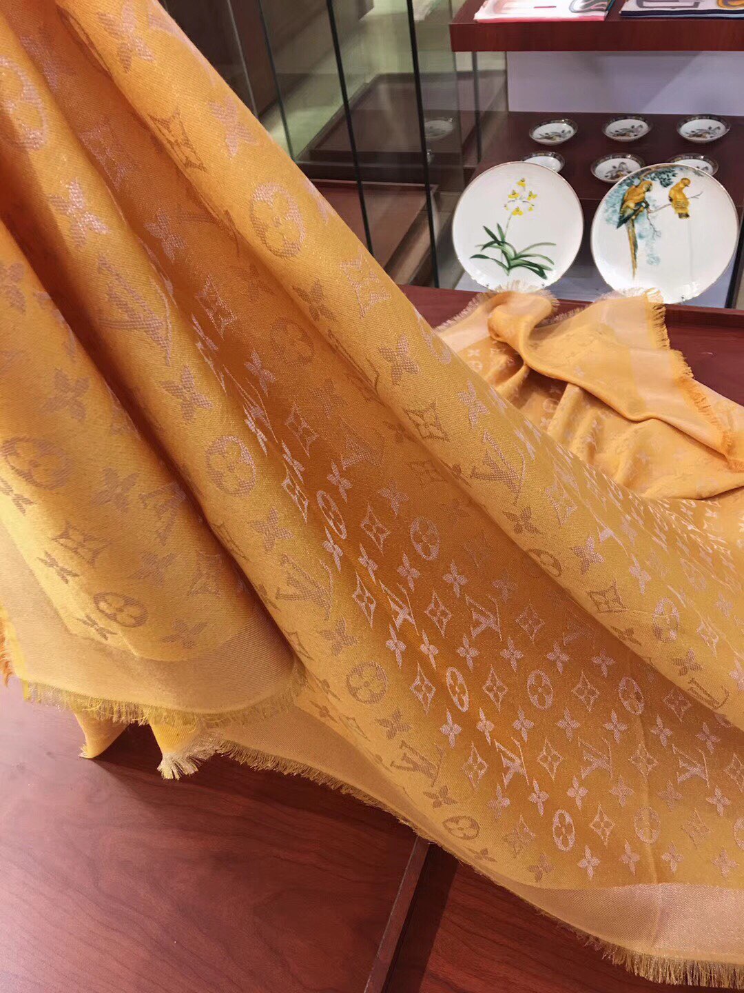MONOGRAM SHINE(Silver) SHAWL, LOUIS VUITTON LV SHAWL