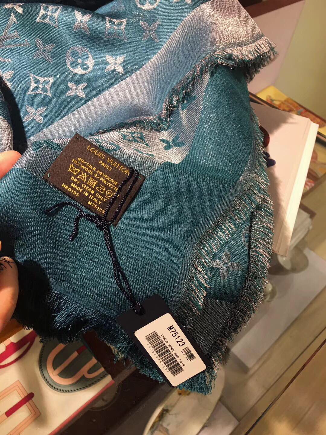 MONOGRAM SHINE(Silver) SHAWL, LOUIS VUITTON LV SHAWL