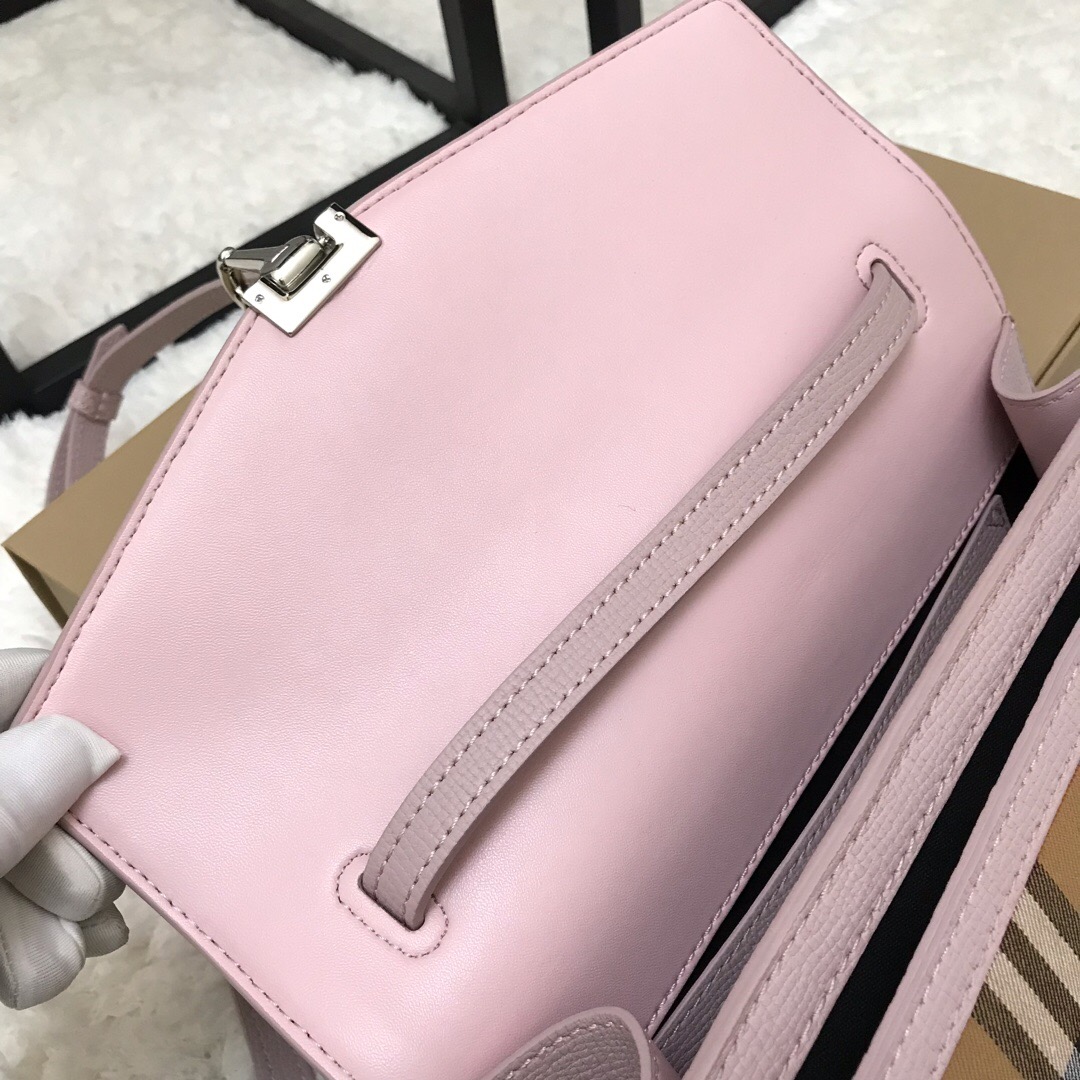 80063591, Small Vintage Check and Leather Crossbody Bag, Burberry Handbag