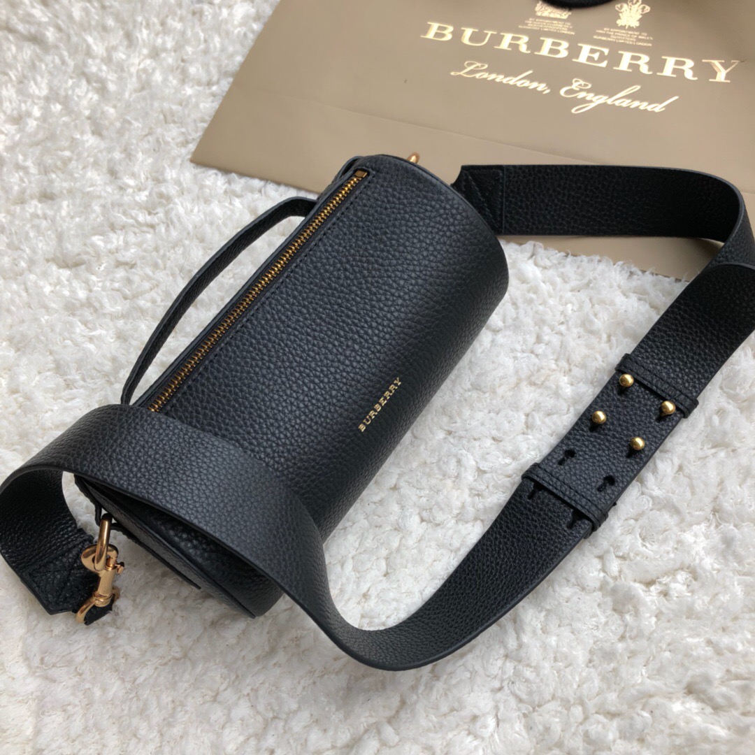 40751031, The Leather Barrel Bag, Burberry handbag
