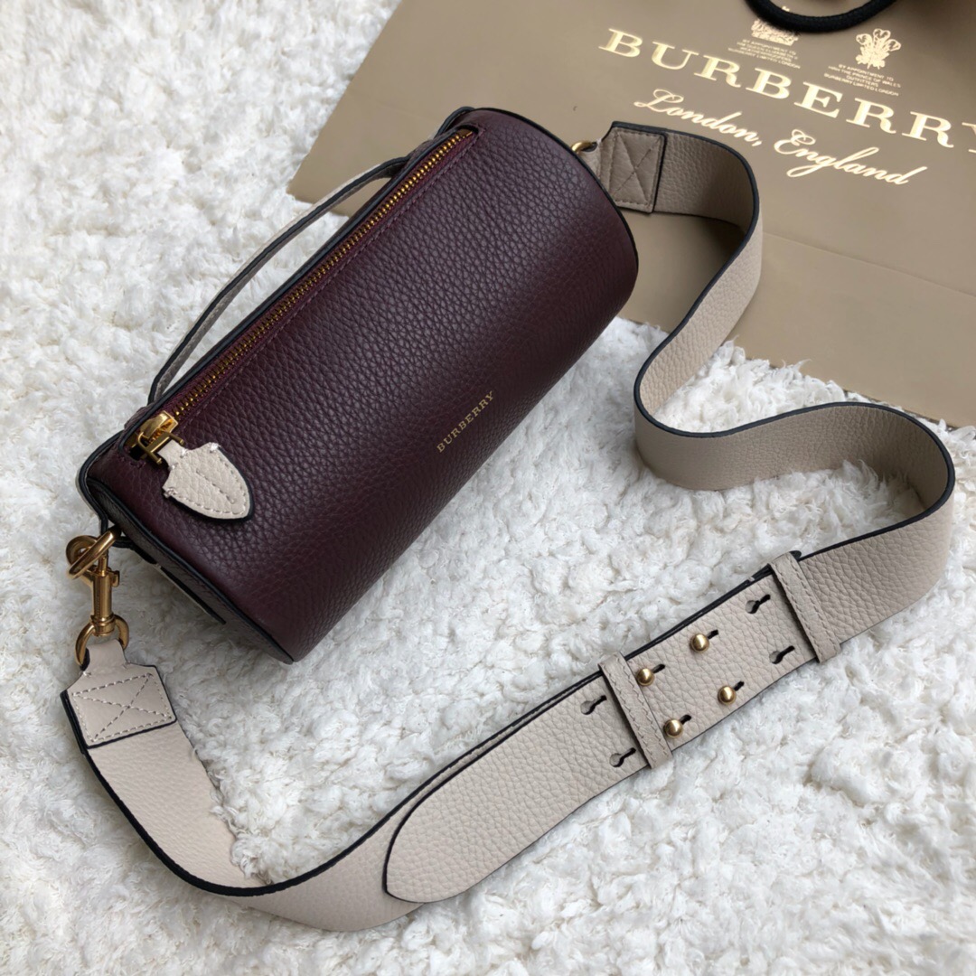 40751031, The Leather Barrel Bag, Burberry handbag
