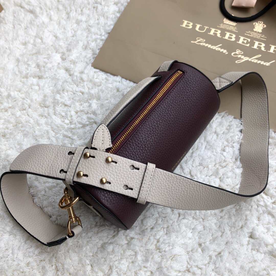 40751031, The Leather Barrel Bag, Burberry handbag
