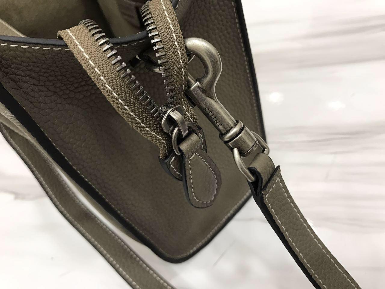CELINE NANO LUGGAGE SHOULDER BAG CALFSKIN, 8 X 8 X 4 IN, Size W20H20D10CM, Genuine CALFSKIN