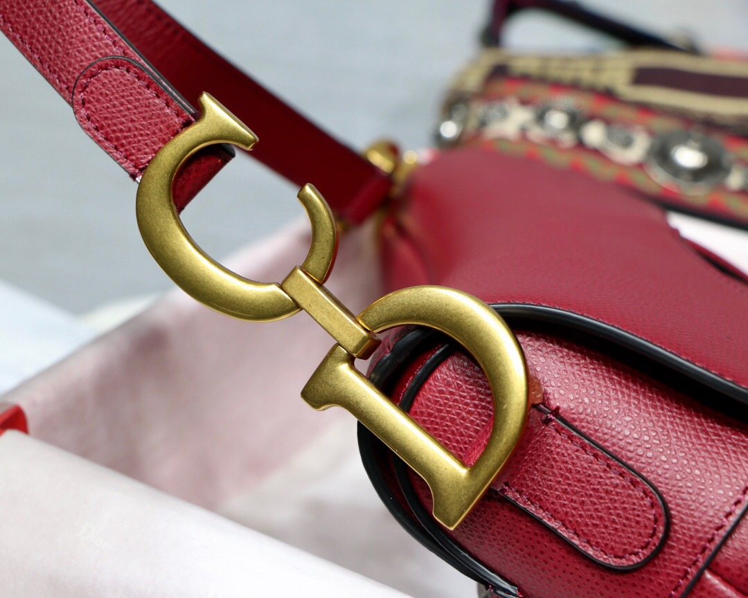 M0447CWVG, MINI DIOR SADDLE CALFSKIN BAG