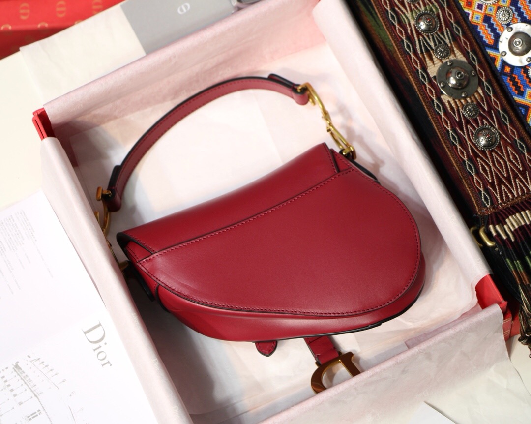 M0447CWVG, MINI DIOR SADDLE CALFSKIN BAG