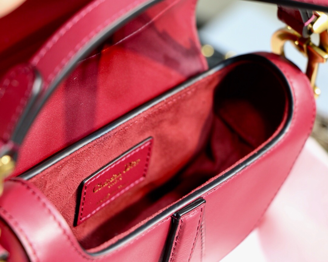 M0447CWVG, MINI DIOR SADDLE CALFSKIN BAG