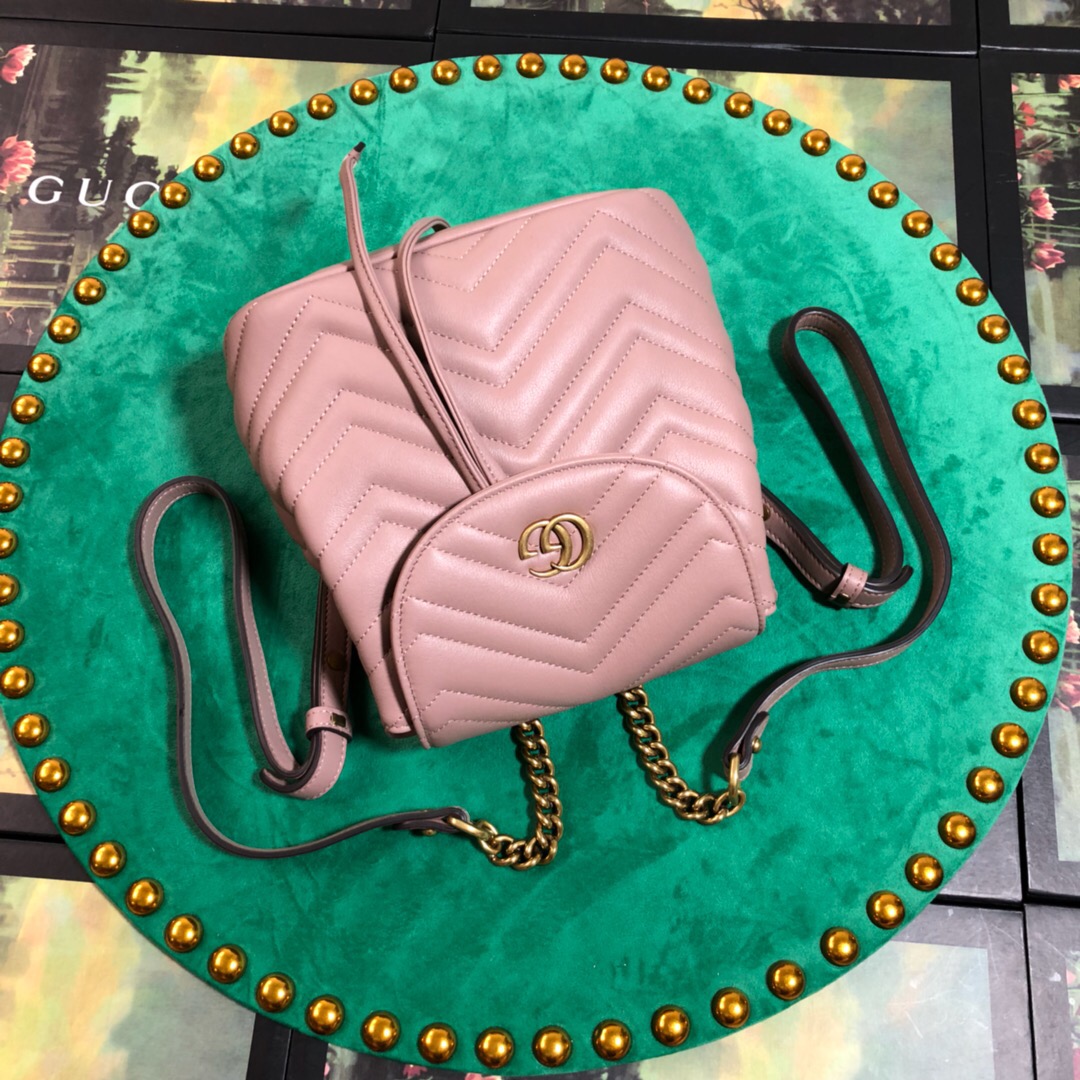 528129 GG Marmont matelassé backpack