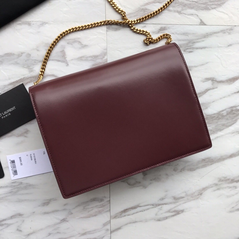 532750, CASSANDRA MONOGRAM CLASP BAG IN SMOOTH LEATHER, YSL Saint Laurent