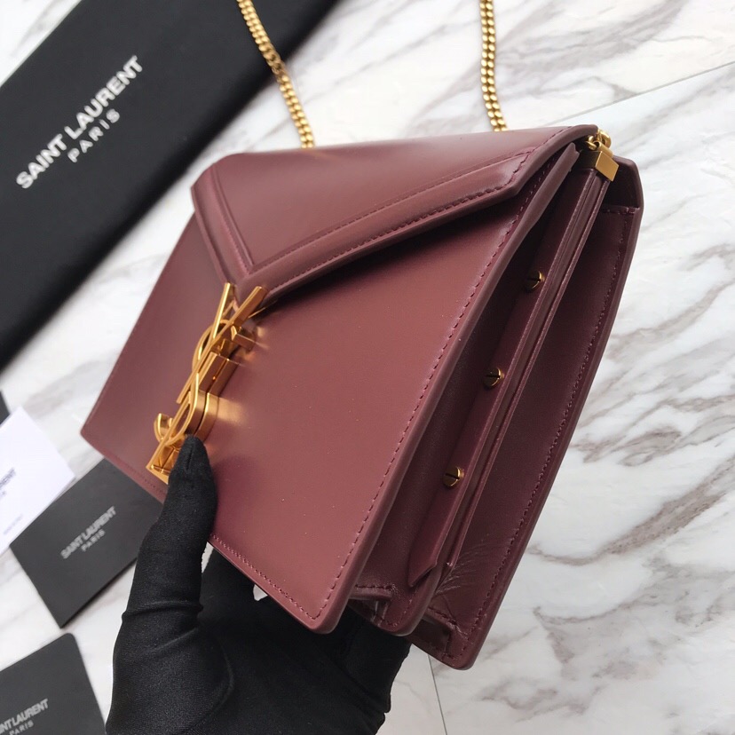532750, CASSANDRA MONOGRAM CLASP BAG IN SMOOTH LEATHER, YSL Saint Laurent