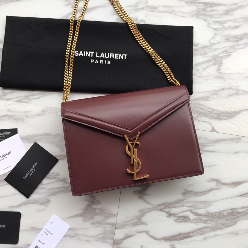 532750, CASSANDRA MONOGRAM CLASP BAG IN SMOOTH LEATHER, YSL Saint Laurent