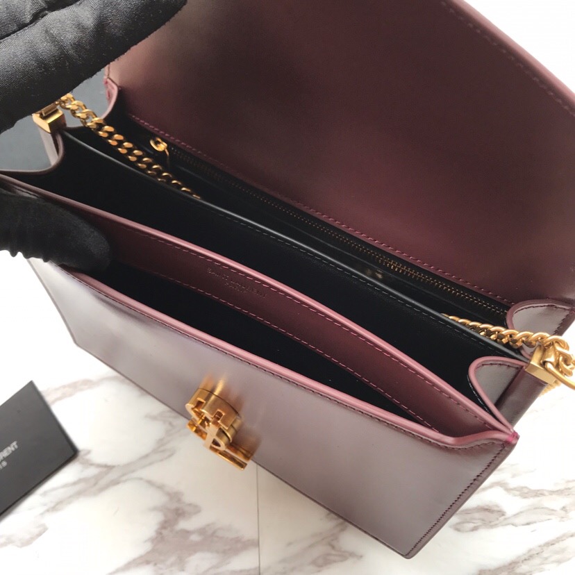 532750, CASSANDRA MONOGRAM CLASP BAG IN SMOOTH LEATHER, YSL Saint Laurent