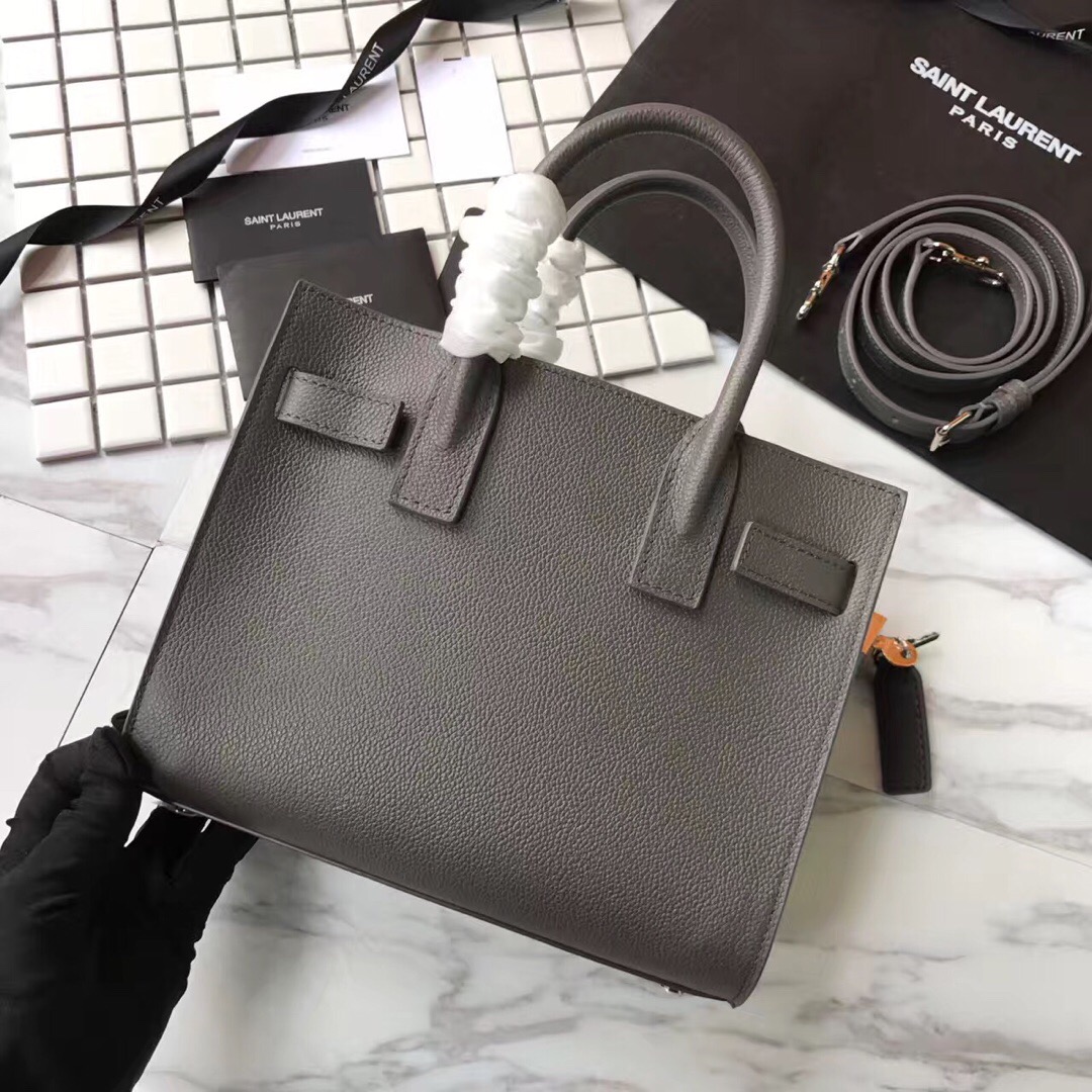 398711 CLASSIC SAC DE JOUR NANO IN GRAINED LEATHER, YSL Saint Laurent