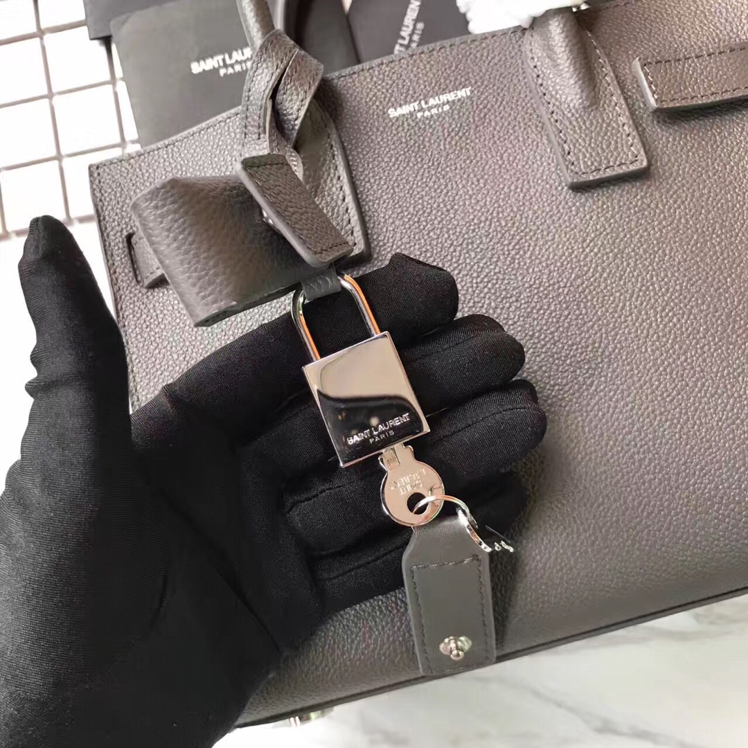 398711 CLASSIC SAC DE JOUR NANO IN GRAINED LEATHER, YSL Saint Laurent