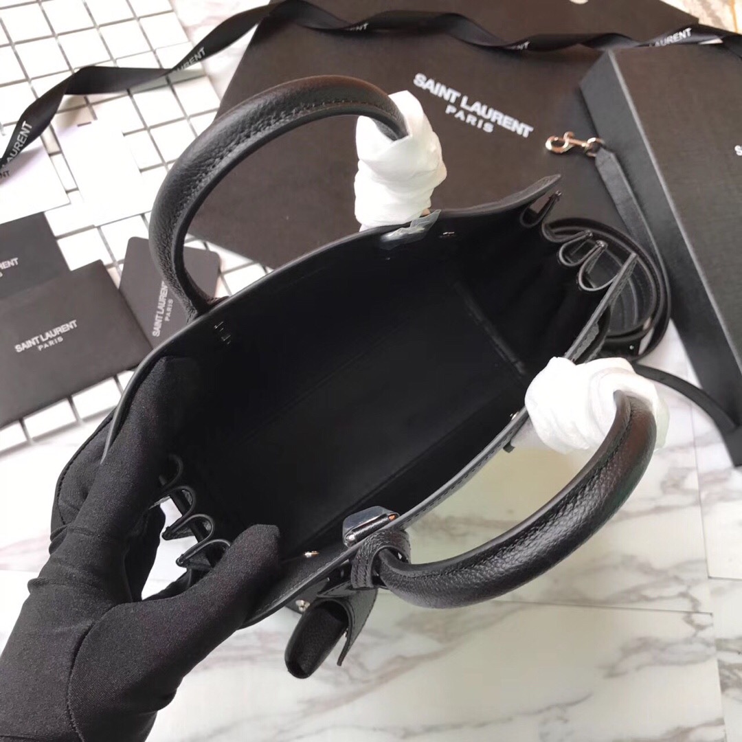 398711 CLASSIC SAC DE JOUR NANO IN GRAINED LEATHER, YSL Saint Laurent