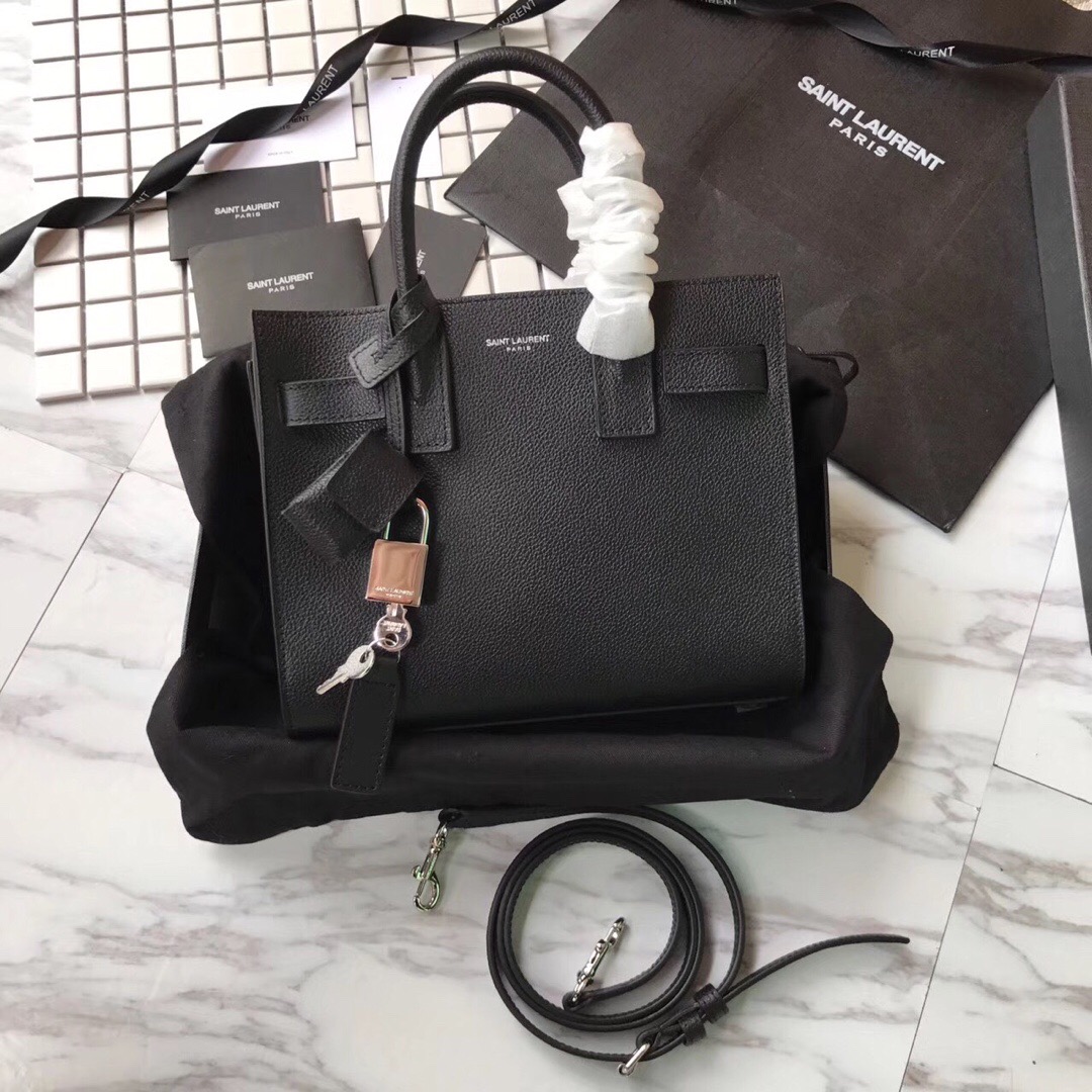 398711 CLASSIC SAC DE JOUR NANO IN GRAINED LEATHER, YSL Saint Laurent