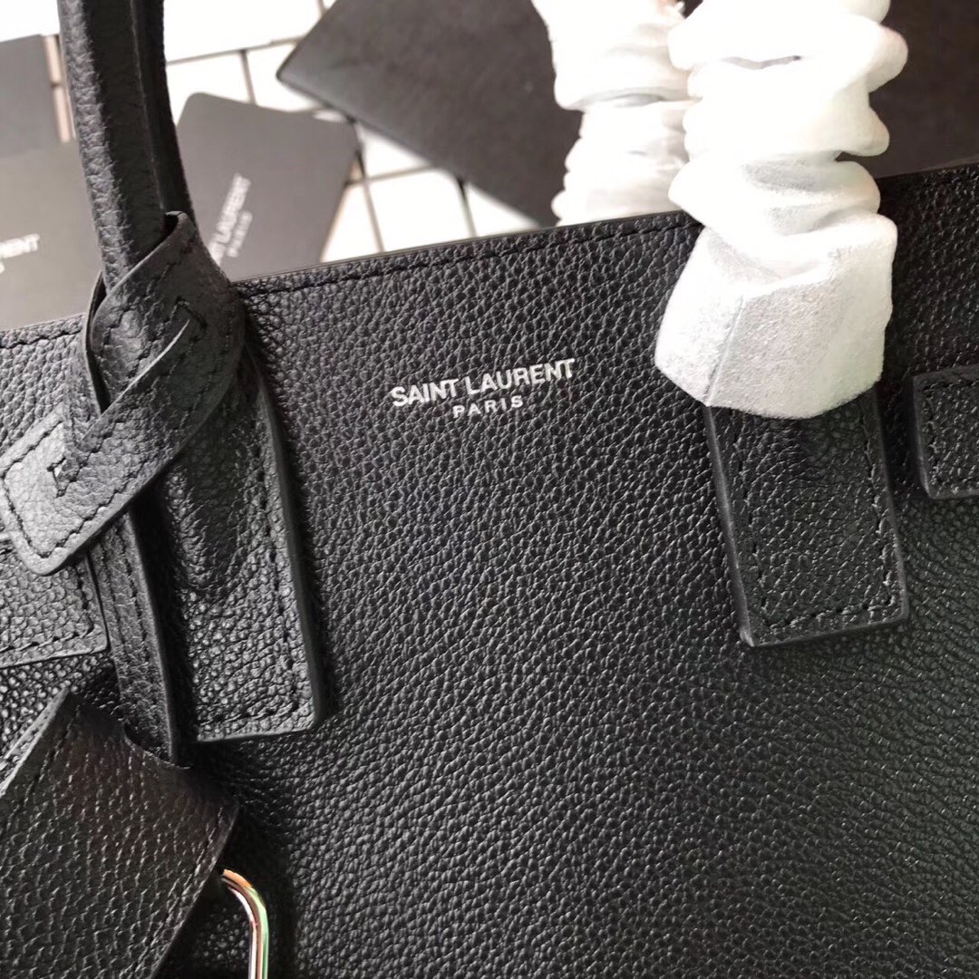 398711 CLASSIC SAC DE JOUR NANO IN GRAINED LEATHER, YSL Saint Laurent