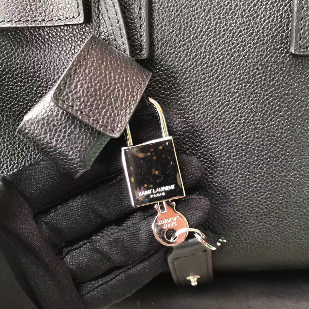 398711 CLASSIC SAC DE JOUR NANO IN GRAINED LEATHER, YSL Saint Laurent