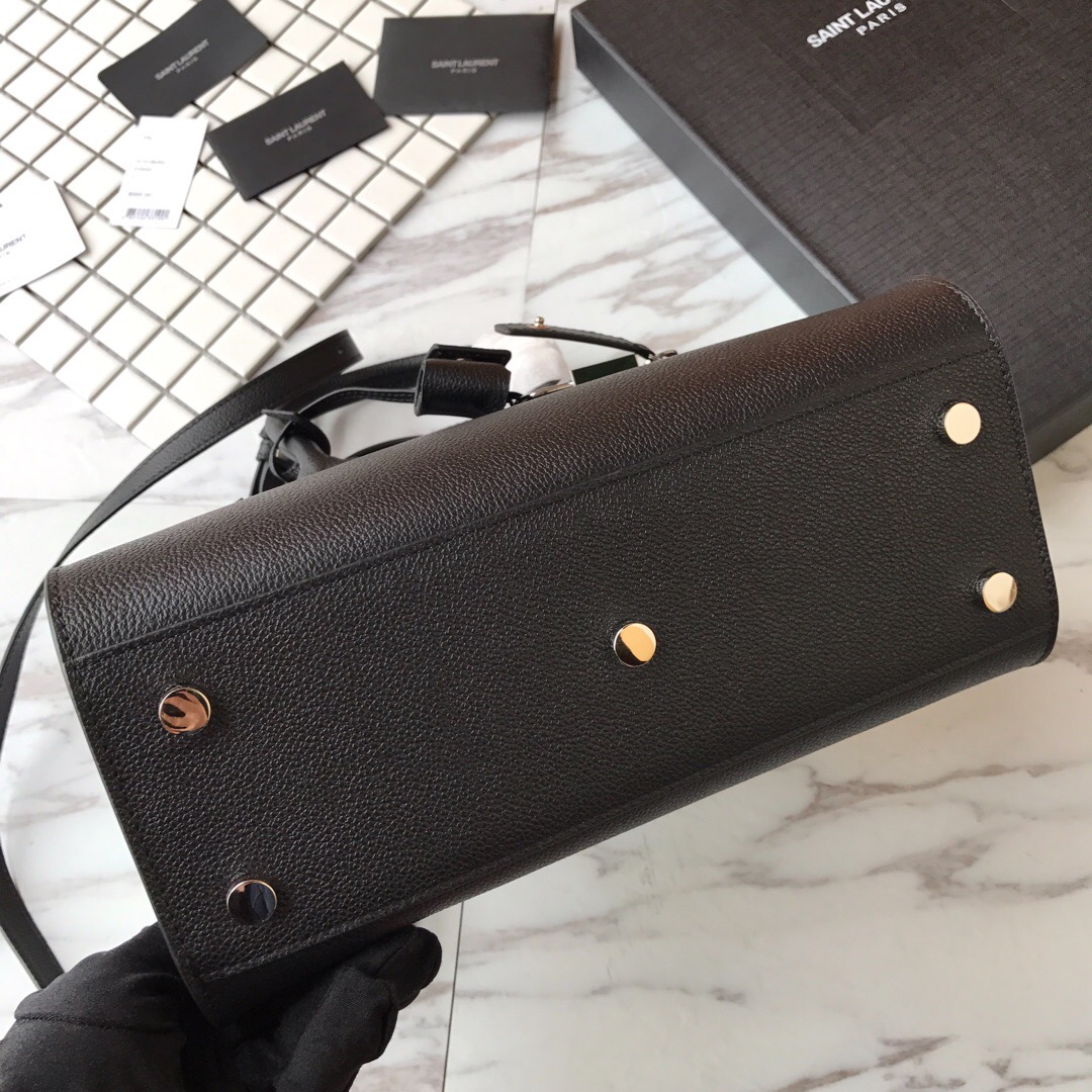 421859 CLASSIC SAC DE JOUR BABY IN GRAINED LEATHER, YSL Saint Laurent