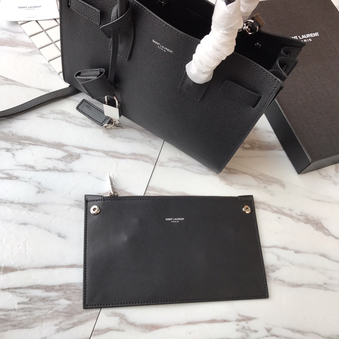 421859 CLASSIC SAC DE JOUR BABY IN GRAINED LEATHER, YSL Saint Laurent