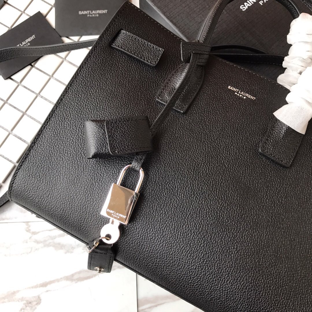 421859 CLASSIC SAC DE JOUR BABY IN GRAINED LEATHER, YSL Saint Laurent