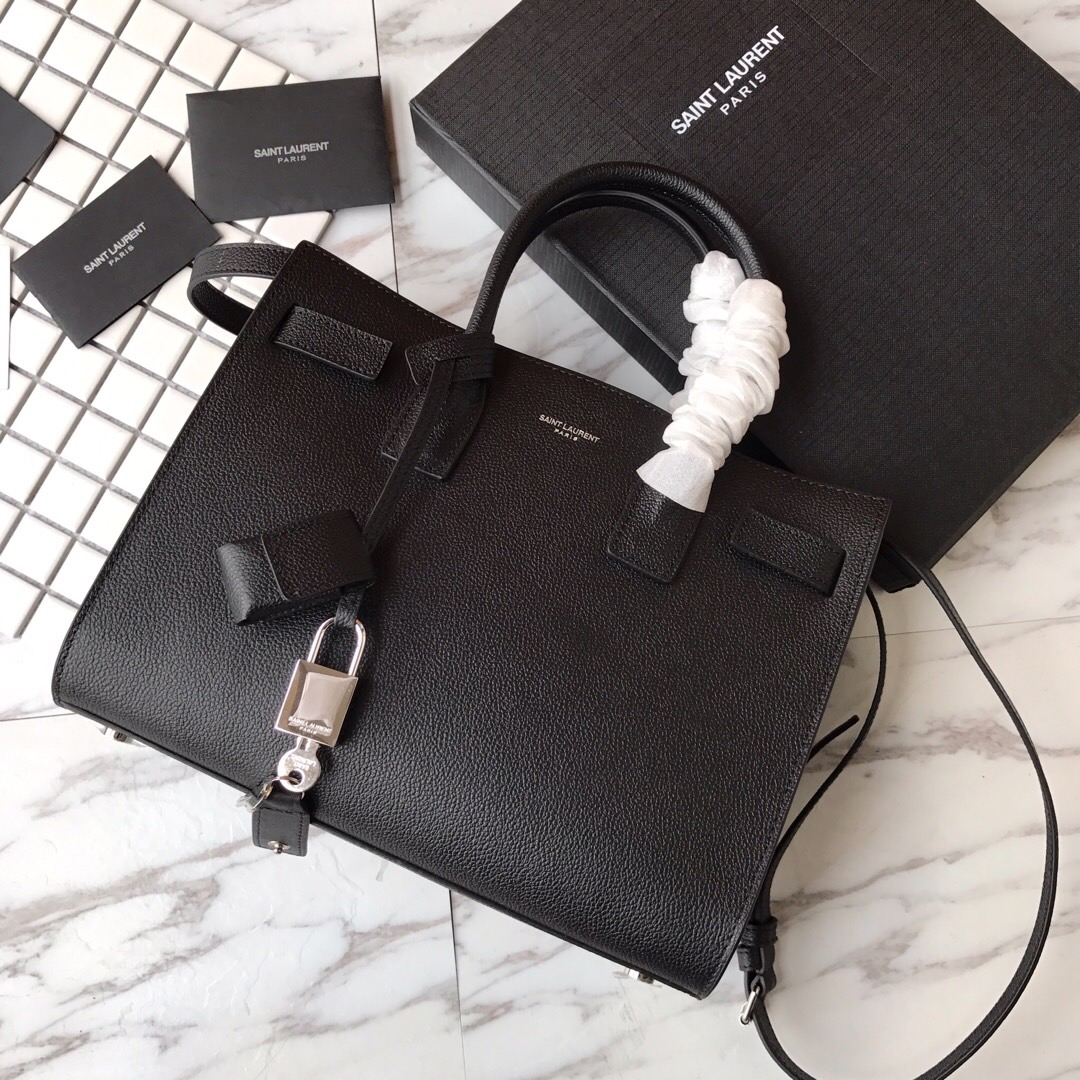 421859 CLASSIC SAC DE JOUR BABY IN GRAINED LEATHER, YSL Saint Laurent