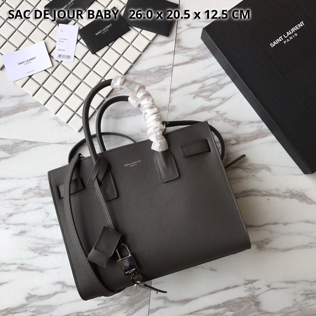 421859 CLASSIC SAC DE JOUR BABY IN GRAINED LEATHER, YSL Saint Laurent