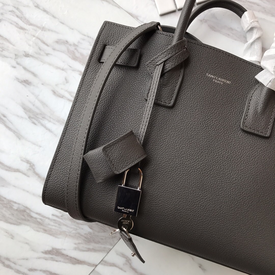 421859 CLASSIC SAC DE JOUR BABY IN GRAINED LEATHER, YSL Saint Laurent