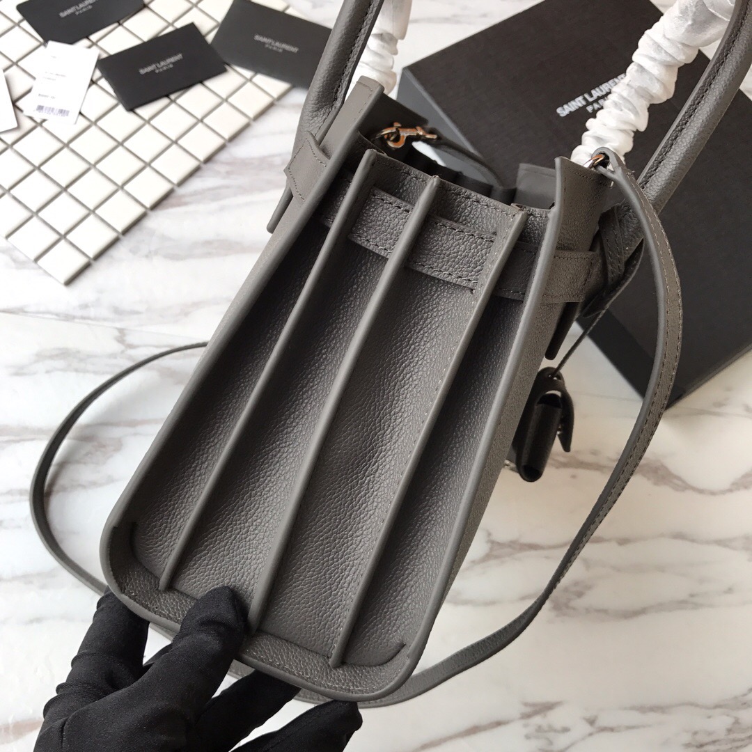 421859 CLASSIC SAC DE JOUR BABY IN GRAINED LEATHER, YSL Saint Laurent