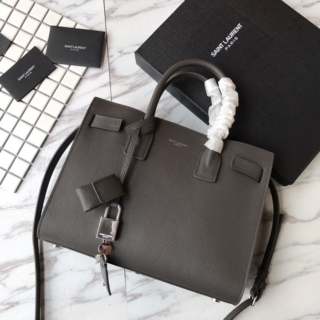 421859 CLASSIC SAC DE JOUR BABY IN GRAINED LEATHER, YSL Saint Laurent