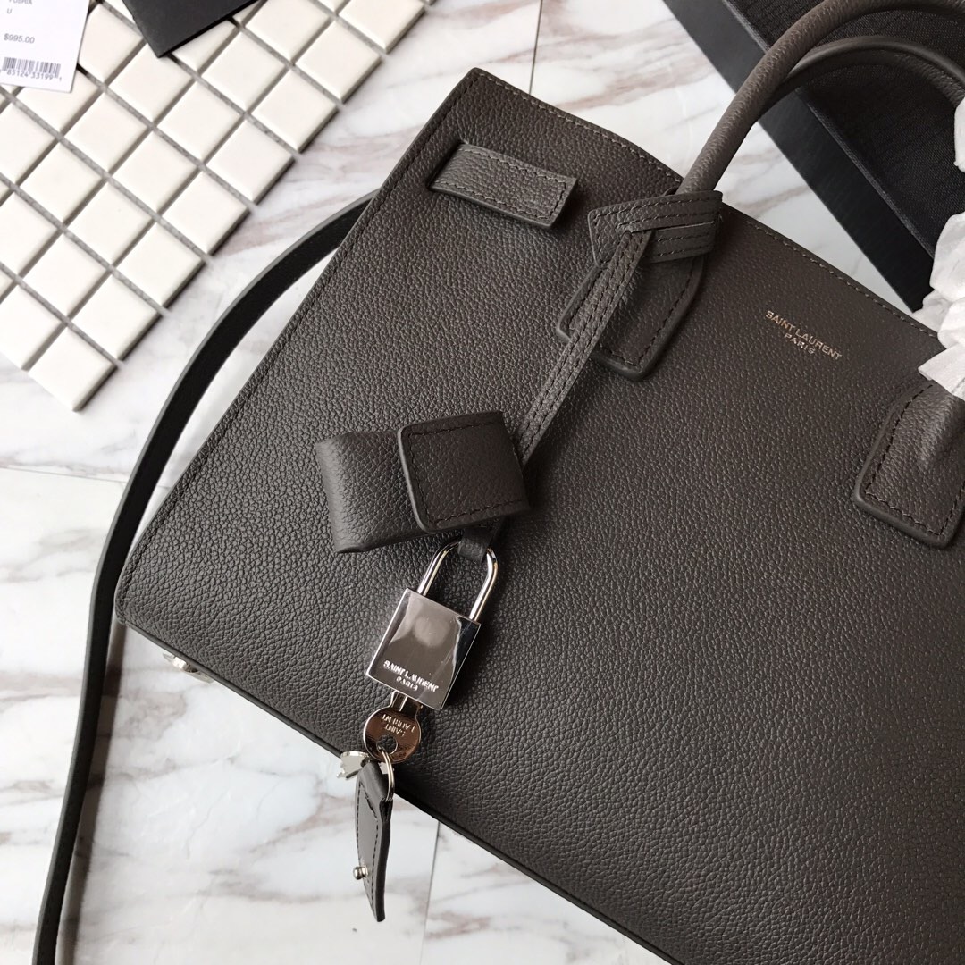 421859 CLASSIC SAC DE JOUR BABY IN GRAINED LEATHER, YSL Saint Laurent