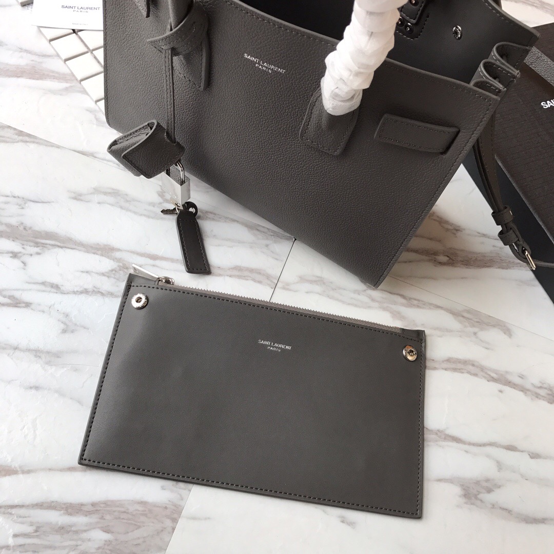 421859 CLASSIC SAC DE JOUR BABY IN GRAINED LEATHER, YSL Saint Laurent