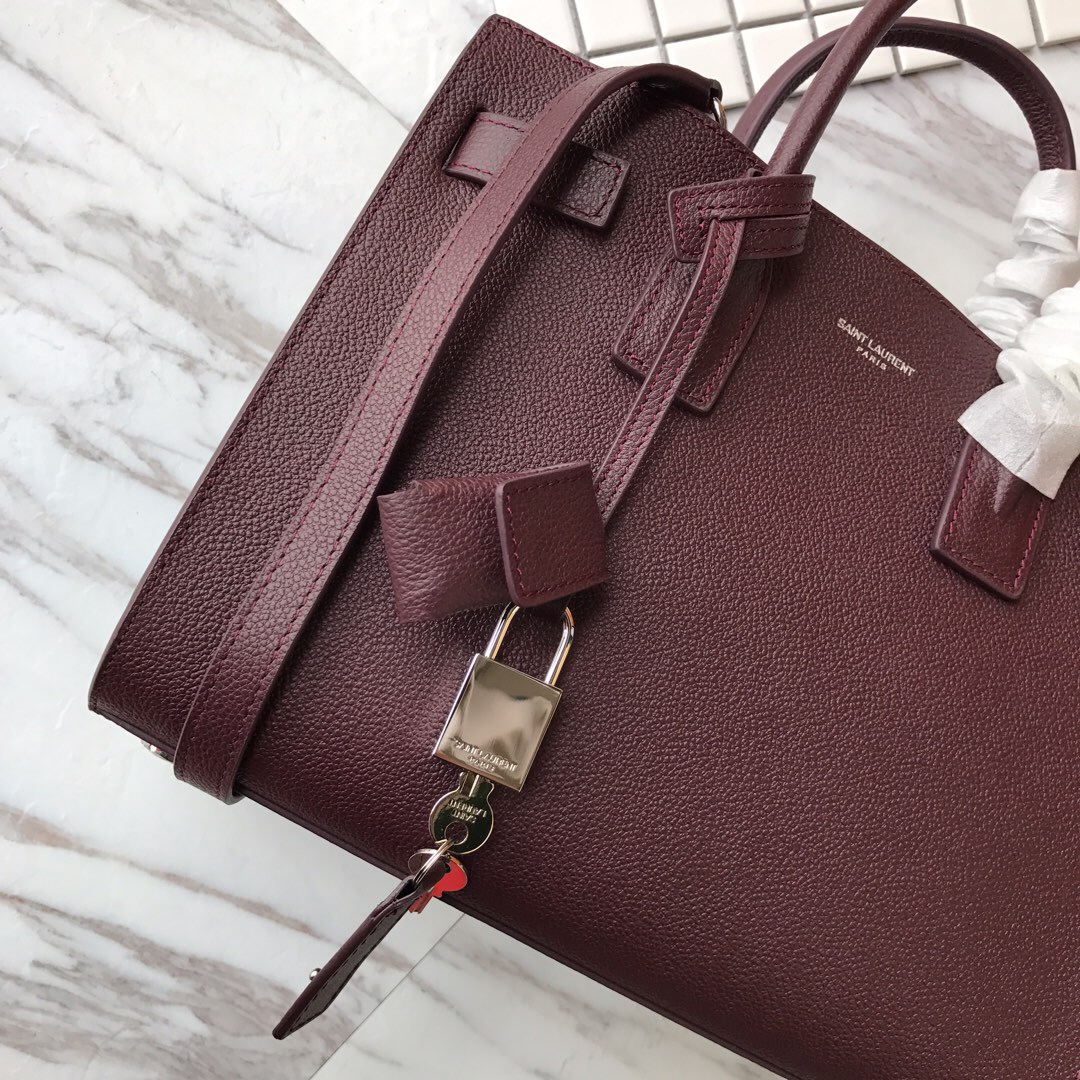 421859 CLASSIC SAC DE JOUR BABY IN GRAINED LEATHER, YSL Saint Laurent