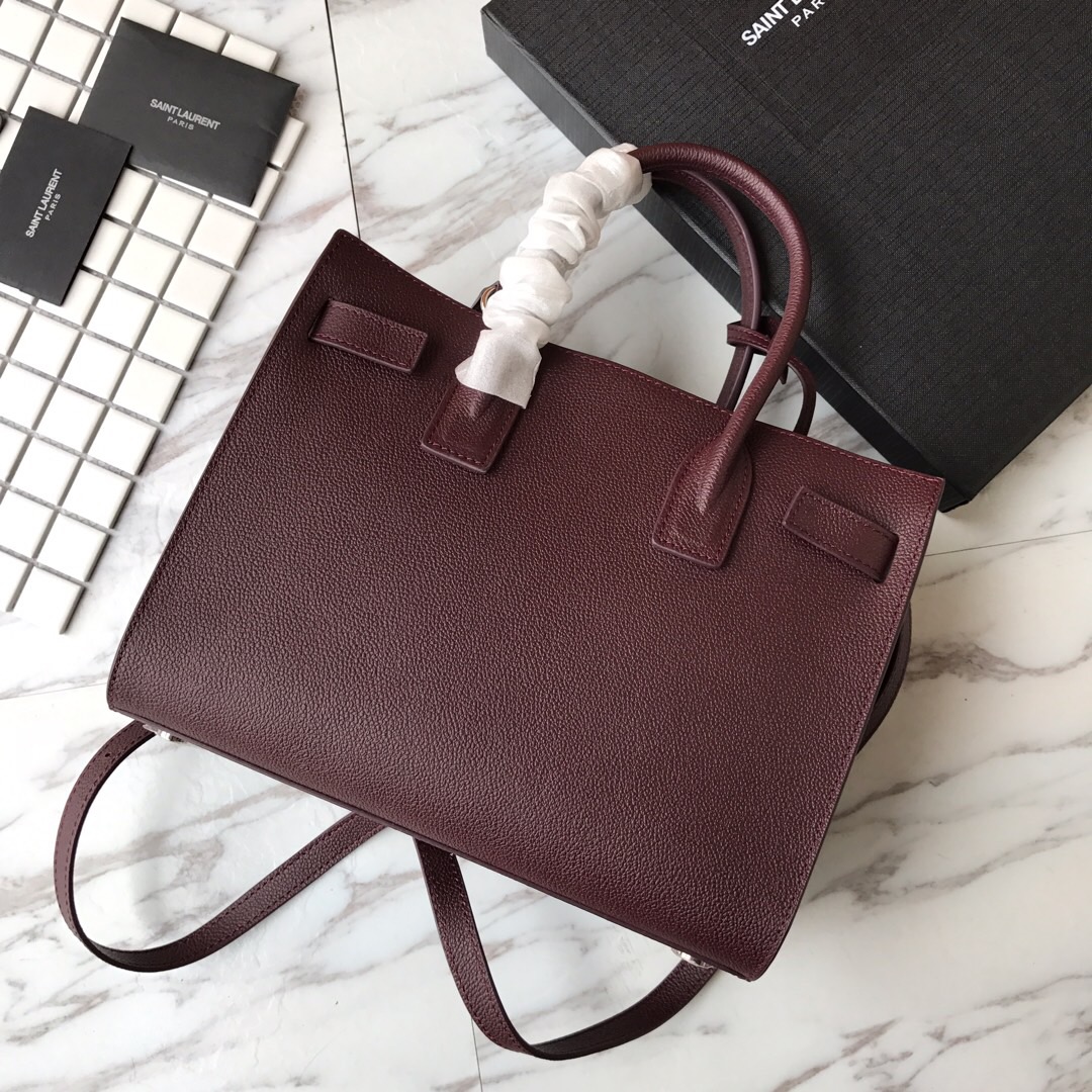 421859 CLASSIC SAC DE JOUR BABY IN GRAINED LEATHER, YSL Saint Laurent