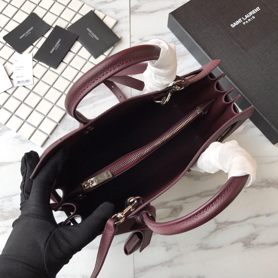 421859 CLASSIC SAC DE JOUR BABY IN GRAINED LEATHER, YSL Saint Laurent