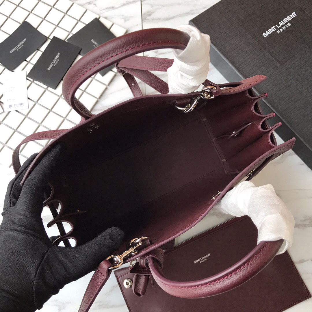 421859 CLASSIC SAC DE JOUR BABY IN GRAINED LEATHER, YSL Saint Laurent