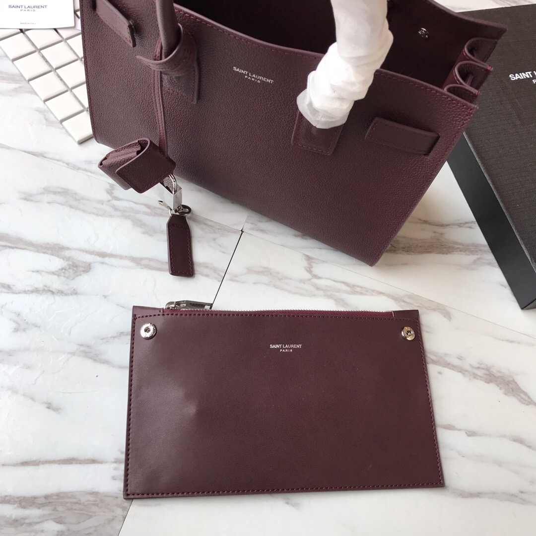 421859 CLASSIC SAC DE JOUR BABY IN GRAINED LEATHER, YSL Saint Laurent